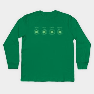 Analogue Synthesizer ADSR Kids Long Sleeve T-Shirt